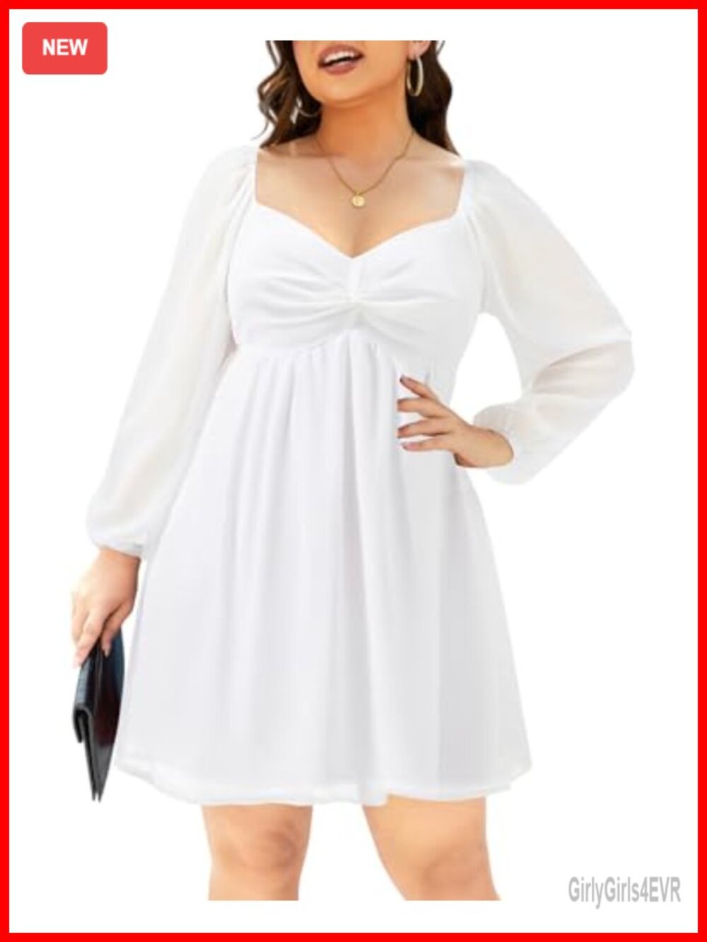 Chiffon A-Line Short Dress Puff Sleeve Ruched Sweetheart Graduation Homecoming